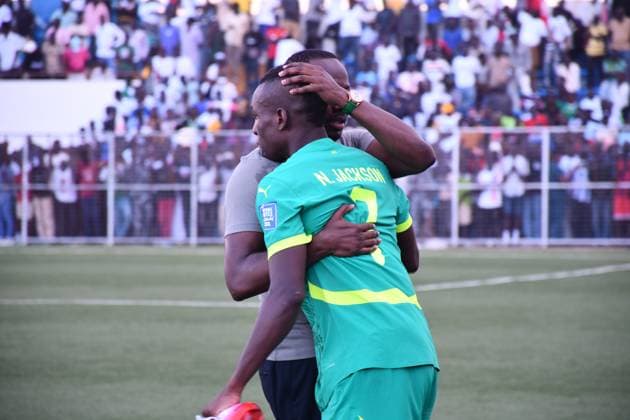 South Sudan v Senegal - 2026 FIFA World Cup, WM, Weltmeisterschaft, Fussball Qualifiers JUBA, SOUTH SUDAN - OCTOBER 10: Players of Senegal celebrate a goal during the 2026 FIFA World Cup qualifier between South Sudan and Senegal at the National Stadium in Juba, the capital of South Sudan, on October 10, 2025. Lino Ginaba Anadolu Juba South Sudan. Editorial use only. Please get in touch for any other usage.  Copyright: x2025xAnadoluxLinoxGinabax