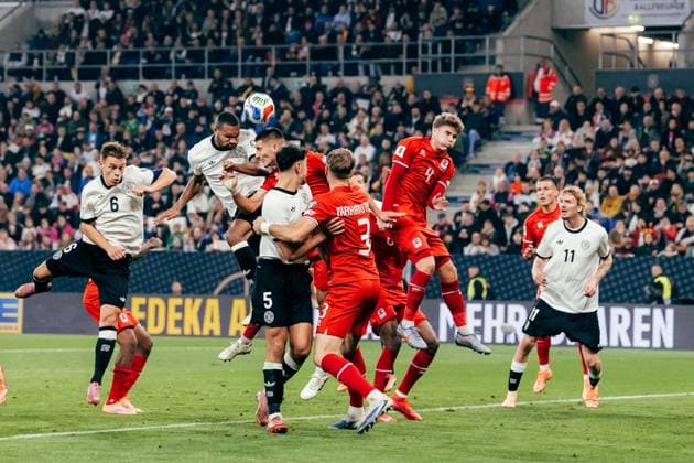 Sinsheim, Germany, October 10th 2025 Jonathan Tah ( 4 - Germany) header during the UEFA European Qualifiers match between Germany vs. Luxemburg at PreZero Arena, in Sinsheim, Germany. (Gabor Baumgarten SPP) Copyright: xGaborxBaumgartenx xSPPx spp-en-GaBaSp-10_10_Germany_Luxemburg_European Qualifiers_Gabor_Baumgarten-09018