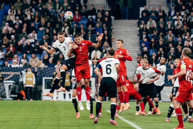 Sinsheim, Germany, October 10th 2025 Waldemar Anton ( 2 - Germany) header during the UEFA European Qualifiers match between Germany vs. Luxemburg at PreZero Arena, in Sinsheim, Germany. (Gabor Baumgarten SPP) Copyright: xGaborxBaumgartenx xSPPx spp-en-GaBaSp-10_10_Germany_Luxemburg_European Qualifiers_Gabor_Baumgarten-09101