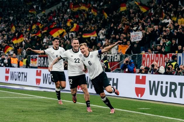 Sinsheim, Germany, October 10th 2025 Joshua Kimmich ( 6 - Germany) celebration of goal for the 4-0 during the UEFA European Qualifiers match between Germany vs. Luxemburg at PreZero Arena, in Sinsheim, Germany. (Gabor Baumgarten SPP) Copyright: xGaborxBaumgartenx xSPPx spp-en-GaBaSp-10_10_Germany_Luxemburg_European Qualifiers_Gabor_Baumgarten-09149