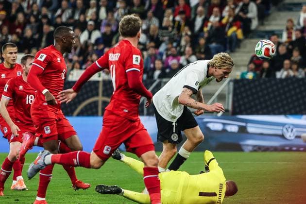 Sport, Football, UEFA European Qualifiers World Cup Qualifiers Europe Group A 7 Matchday Germany Luxembourg 10 10 2025, PreZero Arena Nick Woltemade Germany, 11 Sinsheim PreZero Arena Baden Württemberg Germany