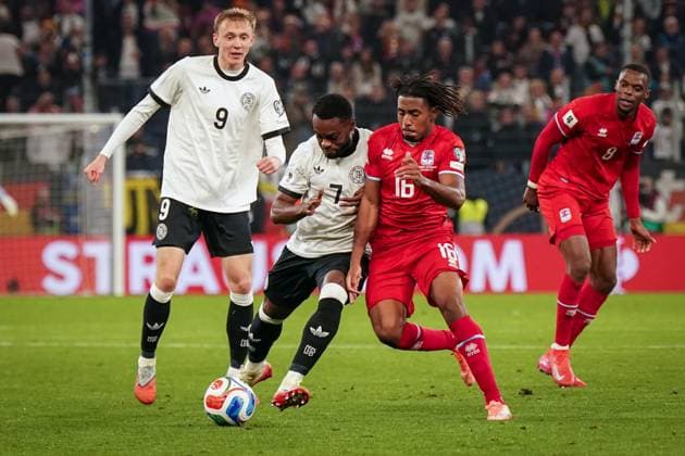 Soccer FIFA World Cup Qualification Europe 2025 26, 7 Matchday Germany vs. Luxembourg PreZero Arena Sinsheim Ridle Baku Germany, 7 Leandro Barreiro Luxembourg, 16 Sinsheim Baden Württemberg Germany Copyright: xJOERANxSTEINSIEKx