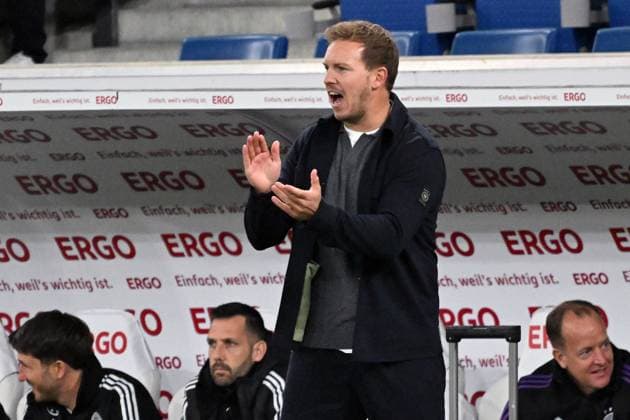 10 10 2025, xsltx, Football World Cup Qualification 2026, Germany Luxembourg v l Coach Julian Nagelsmann German National Football Team DFB DFL DFB REGULATIONS PROHIBIT ANY USE OF PHOTOGRAPHS as IMAGE SEQUENCES and or QUASI VIDEO Sinsheim