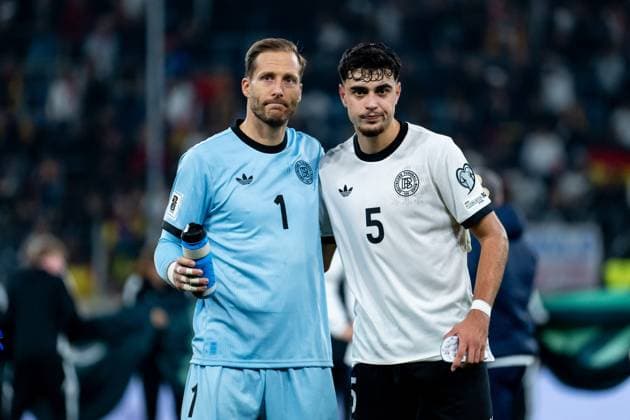 Oliver Baumann Germany, 01 , Aleksandar Pavlovic Germany, 05 celebrate the victory, GER, Germany vs Luxembourg, Football, Men, World Cup Qualification Europe, Matchday 7, Season 2025 2026, 10 10 2025 GER, Germany vs Luxembourg, Football, Men, World Cup Qualification Europe, Matchday 7, Season 2025 2026, 10 10 2025 Sinsheim Copyright: xEibner-Pressefoto Memmlerx EP_MMR