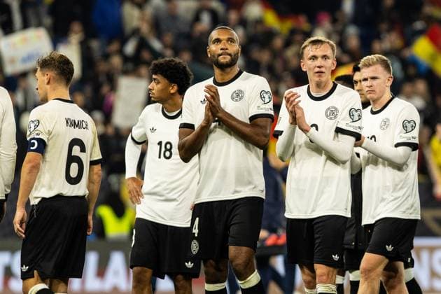 WM-Qualifikation Europa: Deutschland - Luxemburg; 10.10.2025 Jonathan Tah (Deutschland, 4), Maximilian Beier (Deutschland, 9) nach dem Spielende. WM-Qualifikation Europa: Deutschland - Luxemburg; PreZero-Arena, Sinsheim; 10.10.2025 DFB regulations prohibit any use of photographs as image sequences and or quasi video. Copyright: xBEAUTIFULxSPORTS Buriakovx