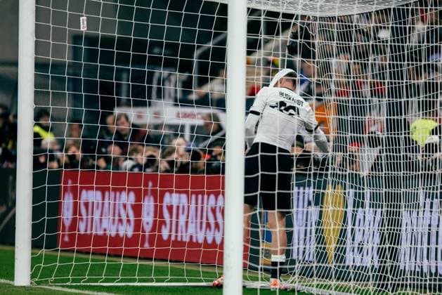 Sinsheim, Germany, October 10th 2025 Jonathan Burkardt ( 17 - Germany) after missed chance during the UEFA European Qualifiers match between Germany vs. Luxemburg at PreZero Arena, in Sinsheim, Germany. (Gabor Baumgarten SPP) Copyright: xGaborxBaumgartenx xSPPx spp-en-GaBaSp-10_10_Germany_Luxemburg_European Qualifiers_Gabor_Baumgarten-528878