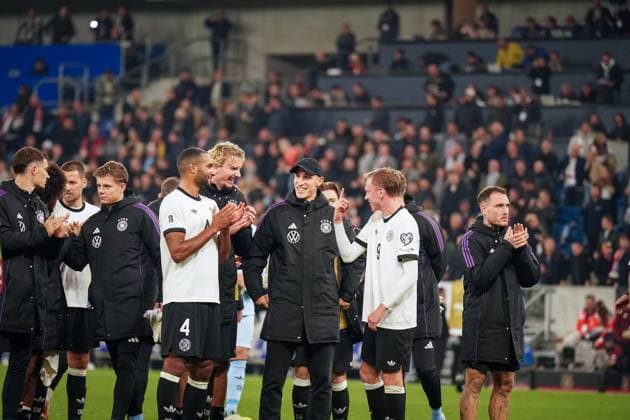 Soccer FIFA World Cup Qualification Europe 2025 26, 7 Matchday Germany vs. Luxembourg PreZero Arena Sinsheim German Team after the 4 0 victory Sinsheim Baden Württemberg Germany Copyright: xJOERANxSTEINSIEKx