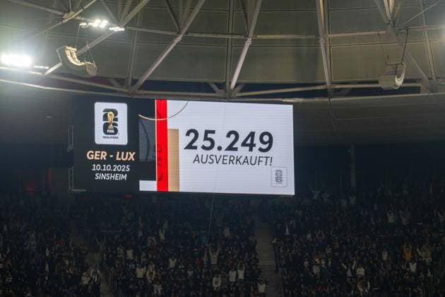 The PreZero Arena is sold out today xettx, Germany, Sinsheim, 10 10 2025, Football, National Team, World Cup Qualification Europe Germany vs. Luxembourg, Season 2025 2026, Matchday 7, PreZerro Arena
