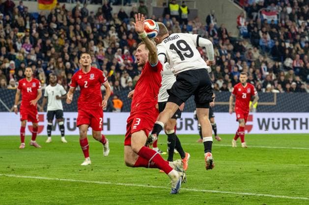 Where was the VAR Enes Mahmutovic LUX and Johnathan Burkardt GER xettx, Germany, Sinsheim, 10 10 2025, Football, National team, World Cup Qualification Europe Germany vs Luxembourg, Season 2025 2026, Matchday 7, PreZerro Arena