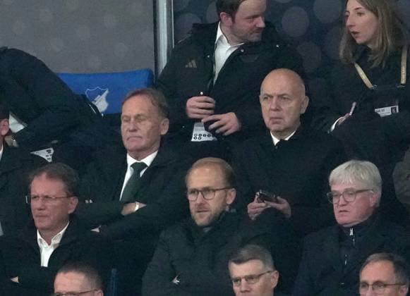 GER, World Cup Qualification, Germany vs. Luxembourg 10 10 2025, PreZero Arena, Sinsheim, GER, World Cup Qualification, Germany vs. Luxembourg , in the picture 1 Vice President DFL Hans Joachim Watzke, DFB President Bernd Neuendorf nordphotoxGmbHx xBratic nph00250