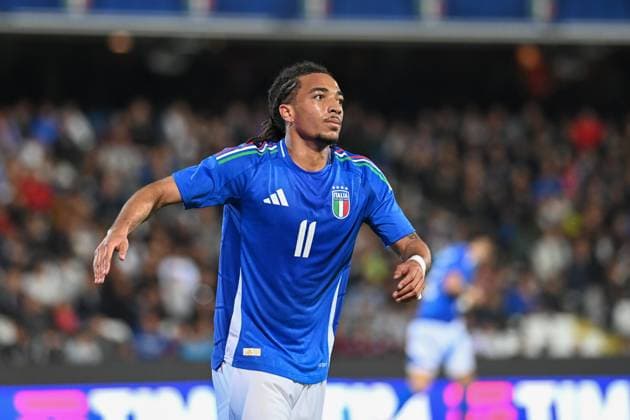 Luca Koleosho (Italy) during Qualifying - Italy U21, U 21 vs Sweden U21, UEFA European Football Championship in Cesena, Italy, October 10 2025  Copyright: xGianlucaxRicci IPAxSportx xipa-agency.netx xx IPA_66405647 IPA_Agency_IPA66405647