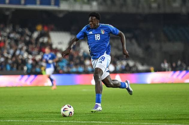 CALCIO - UEFA Campionato Europeo - Qualifying - Italy U21, U 21 vs Sweden U21 Jeff Ekhator (Italy) in action during Qualifying - Italy U21 vs Sweden U21, UEFA European Football Championship in Cesena, Italy, October 10 2025 Cesena Italy  Copyright: xIPAxSport ABACAx