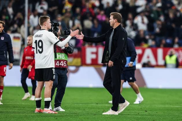 Sport, Football, UEFA European Qualifiers World Cup Qualifiers Europe Group A 7 Matchday Germany Luxembourg 10 10 2025, PreZero Arena Jonathan Burkhardt Germany, 19 Julian Nagelsmann Coach Germany Sinsheim PreZero Arena Baden Württemberg Germany