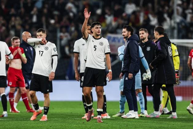 Sport, Football, UEFA European Qualifiers World Cup Qualifiers Europe Group A 7 Matchday Germany Luxembourg 10 10 2025, PreZero Arena Florian Wirtz Germany, 17 Aleksandar Pavlovic Germany, 5 Sinsheim PreZero Arena Baden Württemberg Germany