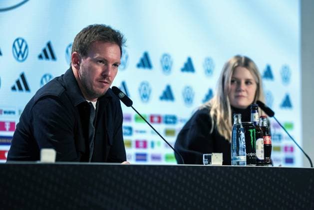 Soccer World Cup Qualification Germany Luxembourg on 10 10 2025 at the PreZero Arena in Sinsheim Julian Nagelsmann Nationaltrainer DFB regulations prohibit any use of photographs as image sequences and or quasi video xJRx