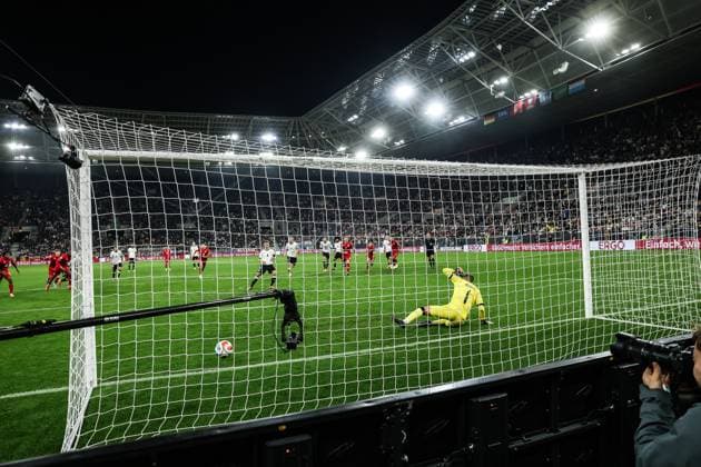 Sport, Football, UEFA European Qualifiers World Cup Qualifiers Europe Group A 7 Matchday Germany Luxembourg 10 10 2025, PreZero Arena Joshua Kimmich Germany, 6 scores from the penalty spot to make it 2 0 Sinsheim PreZero Arena Baden Württemberg Germany
