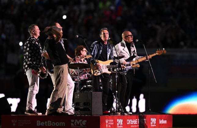 Russia Soccer Friendly Russia - Iran 9023744 10.10.2025 The Bravo rock and roll band performs before the friendly soccer match between Russia and Iran, in Volgograd, Russia. Sergey Bobylev Sputnik Volgograd Russia  Copyright: xSergeyxBobylevx