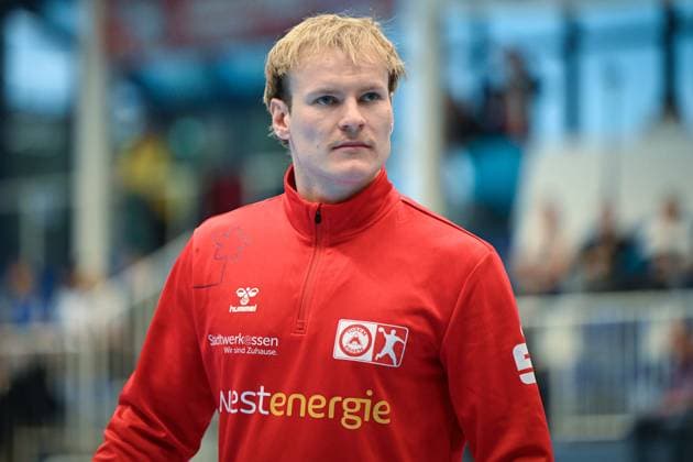 Germany, Handball, 2 Bundesliga, 7 Matchday, 2025 2026, TuSEM Essen vs TV Großwallstadt, 10 10 2025, Sporthalle Am Hallo, Essen, Germany, Oskar Kostuj TuSEM Essen, 55 Copyright: xMarkusxVerwimpx