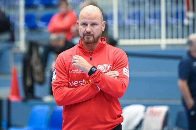 Germany, Handball, 2 Bundesliga, 7 Matchday, 2025 2026, TuSEM Essen vs TV Großwallstadt, 10 10 2025, Sporthalle Am Hallo, Essen, Germany, Daniel Haase TuSEM Essen, Coach Copyright: xMarkusxVerwimpx