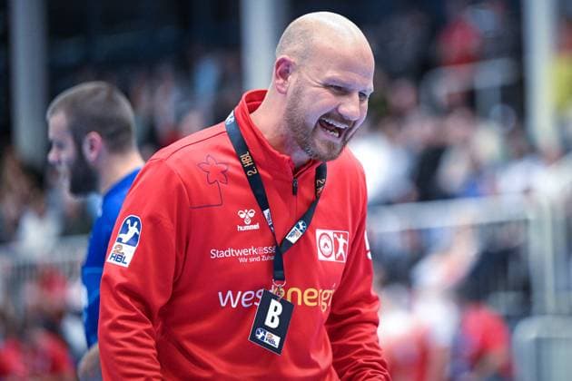 Germany, Handball, 2 Bundesliga, 7 Matchday, 2025 2026, TuSEM Essen vs TV Großwallstadt, 10 10 2025, Sporthalle Am Hallo, Essen, Germany, Daniel Haase TuSEM Essen, Coach Copyright: xMarkusxVerwimpx