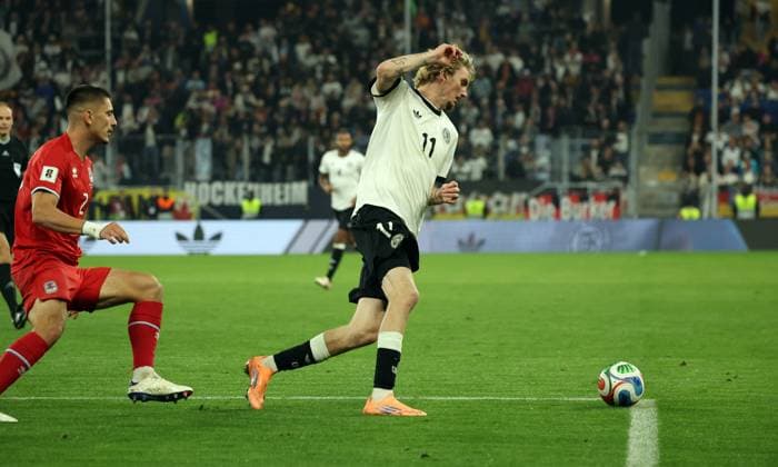 10 10 25 Germany Luxembourg Germany, Sinsheim, 10 10 2025, Football, World Cup qualification, Germany Luxembourg Nick Woltemade Germany