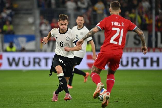 Joshua KIMMICH GER with torn shorts,Action Soccer Laenderspiel, WM Qualifikation Gruppe A Spieltag 07 Germany GER Luxembourg LU 4 0 am 10 10 2025, PreZero Arena Sinsheim
