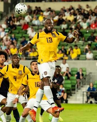 Oct 10, 2025. Kevin RodroÂ­guez (13) of the Ecuador Soccer Team vs US MenÃ¢â‚¬â ¢s Soccer Team in action vs Ecuador at Q2 stadium in Austin Texas. Ecuador leads the USMST 1-0 at the half. CSM Austin USA - ZUMAc04_ 20251010_zma_c04_007 Copyright: xRobertxBackmanx
