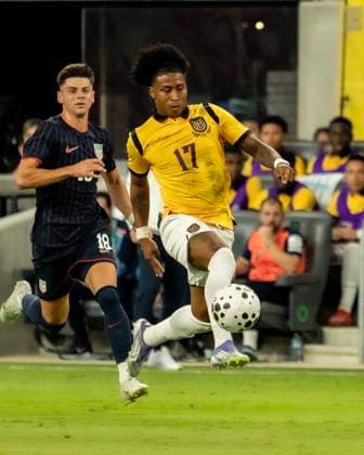 Oct 10, 2025. Angelo Preciado (17) of the Ecuador Soccer Team vs US MenÃ¢â‚¬â ¢s Soccer Team in action vs Ecuador at Q2 stadium in Austin Texas. Ecuador leads the USMST 1-0 at the half. CSM Austin USA - ZUMAc04_ 20251010_zma_c04_017 Copyright: xRobertxBackmanx
