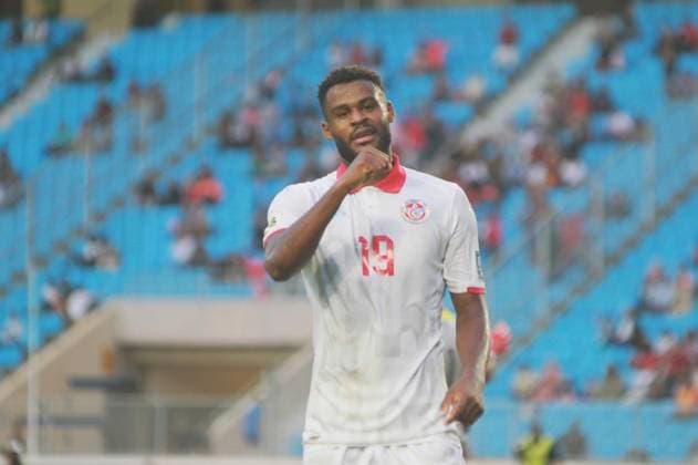 Firas Chaouat during the World Cup Qualifier match between Tunisia and Sao Tome and Principe at the Rades Stadium in Tunis. Tunisia won 6-0. Photo: Chokri Mahjoub. 2026 World Cup Qualifiers: Tunisia vs. Sao Tome and Principe