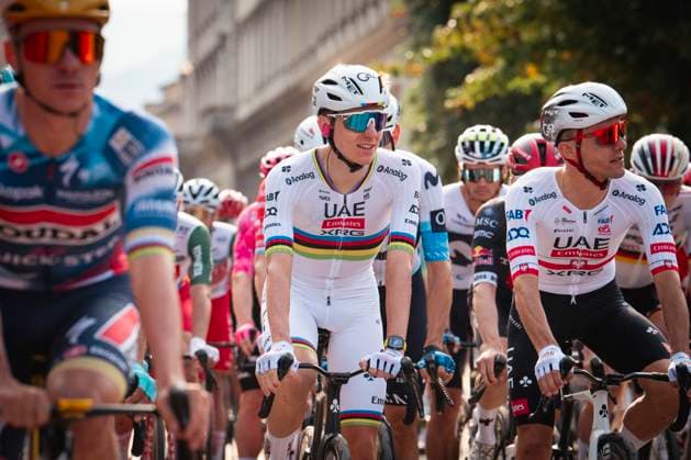 October 11, 2025, Bergamo, Turin, Italy: Il Lombardia 2025, Cycling Classic race. World champion Tadej Pogacar Bergamo Italy - ZUMAm214 20251011_zip_m214_009 Copyright: xMatteoxSeccix