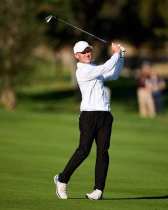 Open de Espa–a presented by Madrid 2025 - Day Three Simon Forsström of Sweden plays his second shoot on the first hole during the Open de Espa–a presented by Madrid 2025 at Club de Campo Villa de Madrid on October 11, 2025, in Madrid, Spain. Madrid Club de Campo Villa de Madrid Madrid Spain RL_OpESP_DPWT_000411 Copyright: xRicardoxLarreinax
