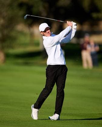 Open de Espa–a presented by Madrid 2025 - Day Three Simon Forsström of Sweden plays his second shoot on the first hole during the Open de Espa–a presented by Madrid 2025 at Club de Campo Villa de Madrid on October 11, 2025, in Madrid, Spain. Madrid Club de Campo Villa de Madrid Madrid Spain RL_OpESP_DPWT_000409 Copyright: xRicardoxLarreinax