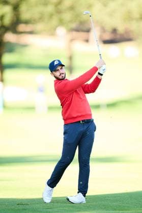 Open de Espa–a presented by Madrid 2025 - Day Three Jose Luis Ballester of Spain plays his second shoot on the first hole during the Open de Espa–a presented by Madrid 2025 at Club de Campo Villa de Madrid on October 11, 2025, in Madrid, Spain. Madrid Club de Campo Villa de Madrid Madrid Spain RL_OpESP_DPWT_000415 Copyright: xRicardoxLarreinax