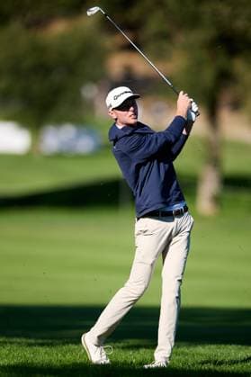Open de Espa–a presented by Madrid 2025 - Day Three Ryggs Johnston of United States plays his second shoot on the first hole during the Open de Espa–a presented by Madrid 2025 at Club de Campo Villa de Madrid on October 11, 2025, in Madrid, Spain. Madrid Club de Campo Villa de Madrid Madrid Spain RL_OpESP_DPWT_000421 Copyright: xRicardoxLarreinax