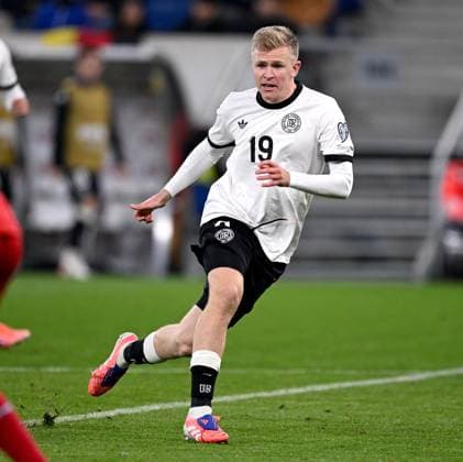 Football International Qualification World Cup 2026 in Sinsheim Group A 3 Matchday Germany Luxenburg 10 10 2025 Jonathan Burkardt Germany