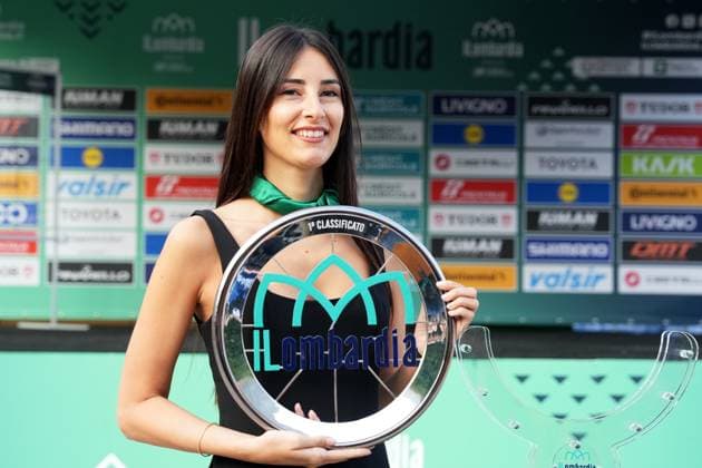 the trophy during the 119th edition of the Il Lombardia, Tour of Lombardy cycling race, a 241 km one day race from Como to Bergamo on October 11, 2025, Italy.  Copyright: xGianxMattiaxD Alberto LaPressex