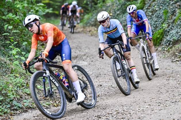 Belgian Marthe Truyen pictured in action during the women elite race at the UCI World Gravel Championships, Saturday 11 October 2025, in Maastricht, The Netherlands. DIRKxWAEM  x136526429x
