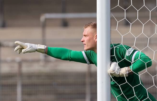11 10 2025, Germany, Stuttgart, Soccer Regionalliga Südwest, SV Stuttgarter Kickers vs Bahlinger SC, Luca Petzold BSC