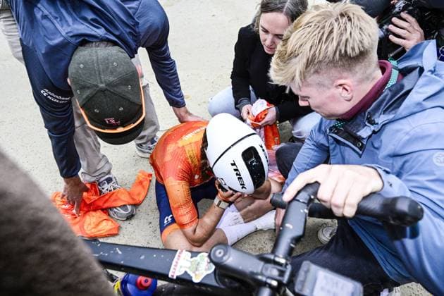 Dutch Shirin Van Anrooij pictured after the women elite race at the UCI World Gravel Championships, Saturday 11 October 2025, in Maastricht, The Netherlands. DIRKxWAEM  x136530355x