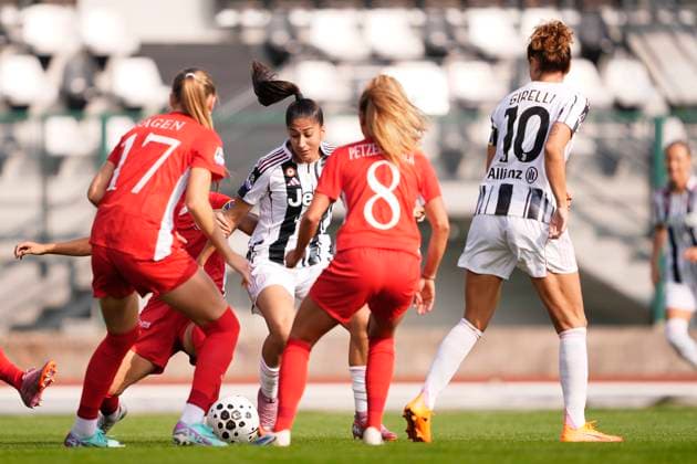 Juventus women Chiara Beccari during the Serie A Women soccer match between Juventus Women and Como Women at the Stadium Comunale Vittorio Pozzo La Marmora in Biella, Italy - October 11, 2025. - Soccer  Copyright: xFabioxFerrari LaPressex