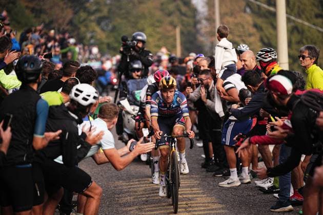 EVENEPOEL Remco in Passo Ganda during the 119th edition of the Il Lombardia, Tour of Lombardy cycling race, a 241 km one day race from Como to Bergamo on October 11, 2025, Italy.  Copyright: xMarcoxAlpozzi LaPressex