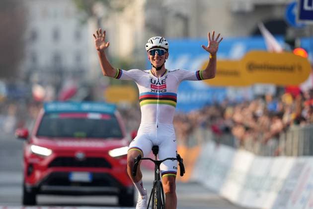 POGACAR Tadej wins the 119th edition of the Il Lombardia, Tour of Lombardy cycling race, a 241 km one day race from Como to Bergamo on October 11, 2025, Italy.  Copyright: xGianxMattiaxD Alberto LaPressex