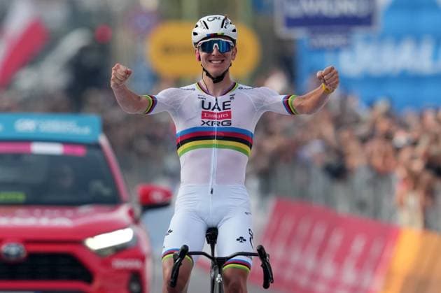 POGACAR Tadej wins the 119th edition of the Il Lombardia, Tour of Lombardy cycling race, a 241 km one day race from Como to Bergamo on October 11, 2025, Italy.  Copyright: xGianxMattiaxD Alberto LaPressex