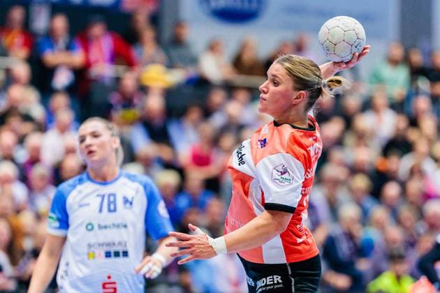 Laura Rueffieux HSG Blomberg Lippe, 03 is disappointed after goal to XX by GER, HSG Blomberg Lippe vs Sport Union Neckarsulm, Handball, 1 Bundesliga Women, Matchday 5, Season 2025 2026, 11 10 2025 GER, HSG Blomberg Lippe vs Sport Union Neckarsulm, Handball, 1 Bundesliga Women, Matchday 5, Season 2025 2026, 11 10 2025 Blomberg Copyright: xEibner-Pressefoto JanxRollingerx EP_JSK