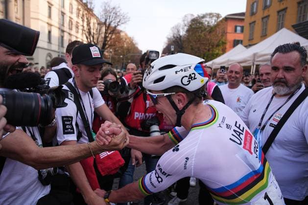 POGACAR Tadej wins the 119th edition of the Il Lombardia, Tour of Lombardy cycling race, a 241 km one day race from Como to Bergamo on October 11, 2025, Italy.  Copyright: xMarcoxAlpozzi LaPressex
