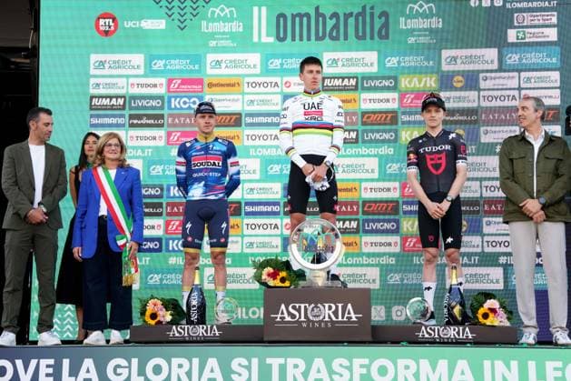 POGACAR Tadej wins the 119th edition of the Il Lombardia, Tour of Lombardy cycling race, a 241 km one day race from Como to Bergamo on October 11, 2025, Italy.  Copyright: xGianxMattiaxD Alberto LaPressex