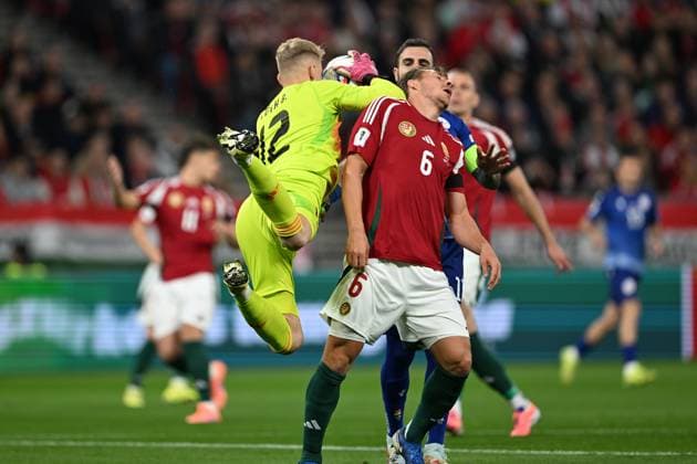 Peter Szappanos (Hungary) during the UEFA European 2026 - Qualifying round - Matchday 7 between Hungary vs. Armenia on 11 October 2025 at the Puskas Arena, Budapest, Hungary  Copyright: xVincenzoxOrlando IPAxSportx xipa-agency.netx xx IPA_66433467 IPA_Agency_IPA66433467