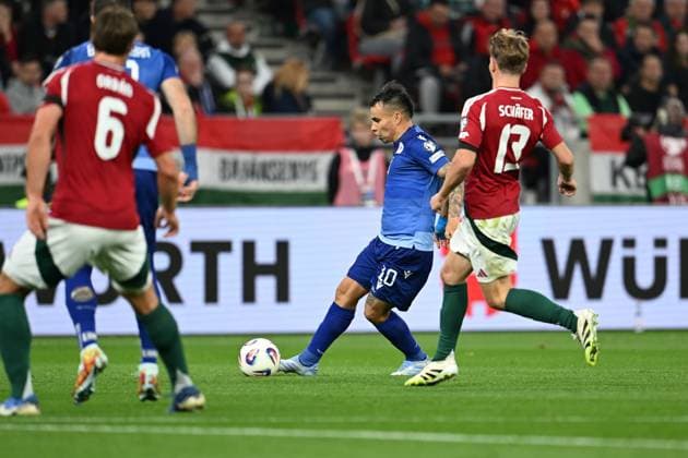 David Davidyan (Armenia) durduring the UEFA European 2026 - Qualifying round - Matchday 7 between Hungary vs. Armenia on 11 October 2025 at the Puskas Arena, Budapest, Hungary  Copyright: xVincenzoxOrlando IPAxSportx xipa-agency.netx xx IPA_66433565 IPA_Agency_IPA66433565