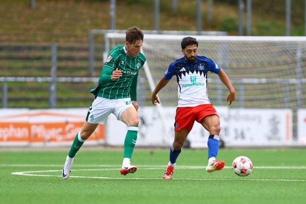 10 Immanuel Pherai Hamburger SV U21 , 24 Dominik Kasper SV Werder Bremen U23 Football I Men I Regionalliga Nord I Season 2025 2026 I 14 Matchday I Hamburger SV U21 SV Werder Bremen U23 I 11 10 2025 I Stadion Hoheluft