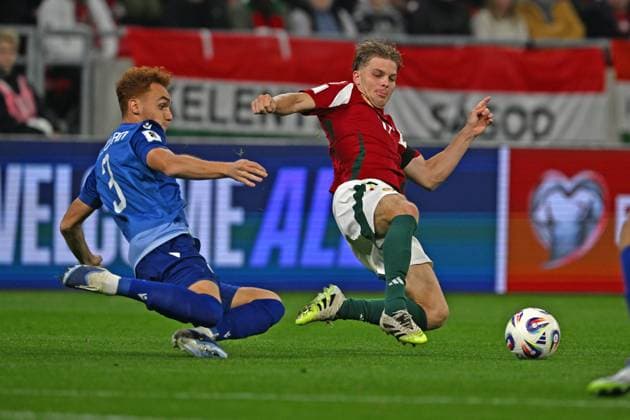 Erik Piloyan (Armenia) Clash between Callum Styles (Hungary) during the UEFA European 2026 - Qualifying round - Matchday 7 between Hungary vs. Armenia on 11 October 2025 at the Puskas Arena, Budapest, Hungary  Copyright: xVincenzoxOrlando IPAxSportx xipa-agency.netx xx IPA_66434659 IPA_Agency_IPA66434659